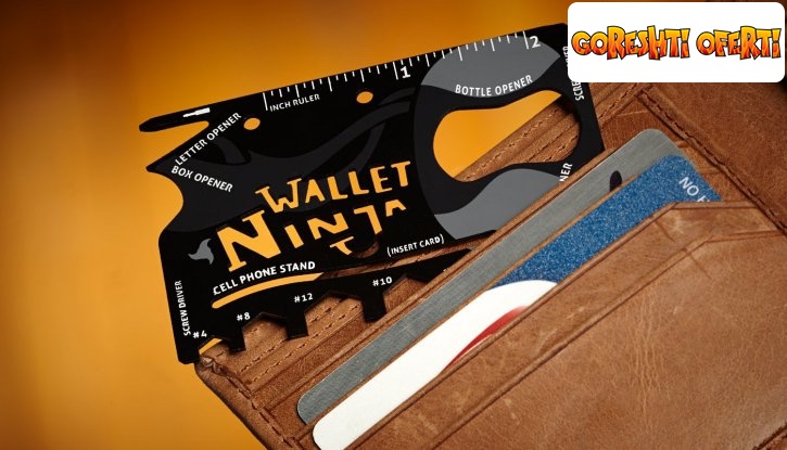 СЕЗОННА РАЗПРОДАЖБА! Wallet Ninja 18 в 1. Джобен инструмент с формата на кредитна карта снимка #6