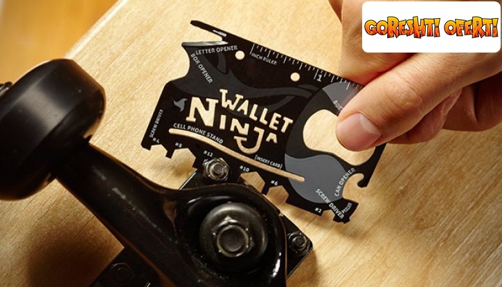 СЕЗОННА РАЗПРОДАЖБА! Wallet Ninja 18 в 1. Джобен инструмент с формата на кредитна карта снимка #3