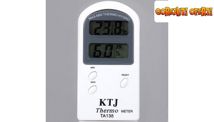 Термометър, влагомер - ТА138 снимка #2