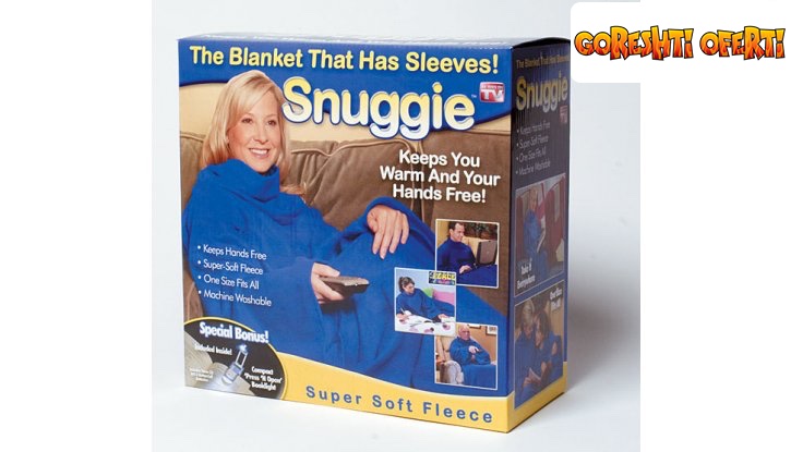 Одеяло с ръкави Snuggie - топла прегръдка през студените зимни месеци снимка #2