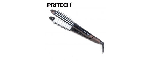 Стайлър за коса Pritech 2 в 1 TB-913 с плочки за вълнички снимка #0