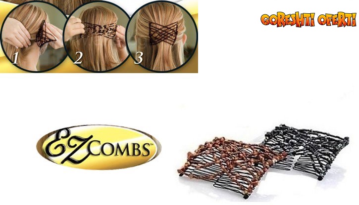 Комплект от 2 броя шноли за коса EZ Combs снимка #2