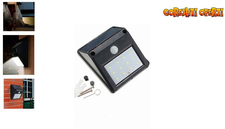 Соларна LED лампа с датчик за движение снимка #3