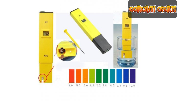 Цифров измерителен уред на киселинността (pH) на водата снимка #3