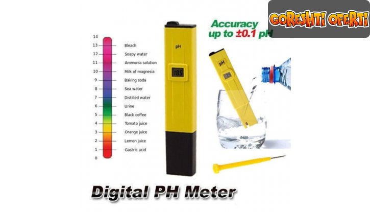 Цифров измерителен уред на киселинността (pH) на водата снимка #1