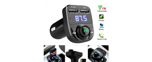 Bluetooth FM трансмитер Wireless Car Kit X8 - Лендинг снимка #0
