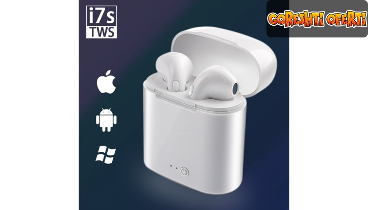 Безжични слушалки i7s TWS със зареждаща кутия + ПОДАРЪК СЛУШАЛКИ BEATS - MS снимка #1